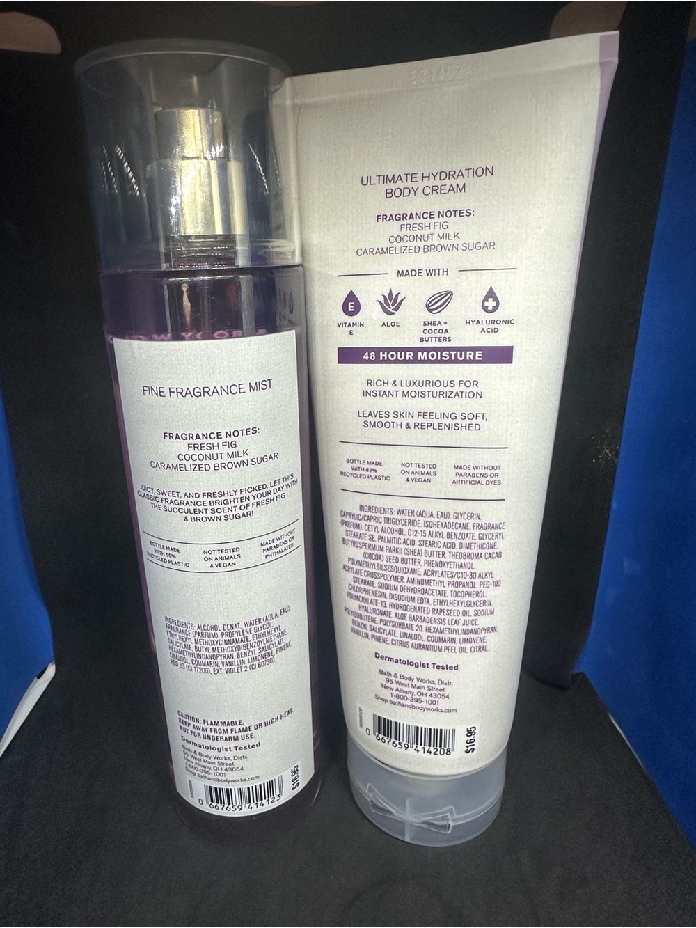 🆕 Bath & Body Works Brown Sugar & Fig Fine Fragrance Mist & Body Cream ✨unused✨ - Picture 3 of 10
